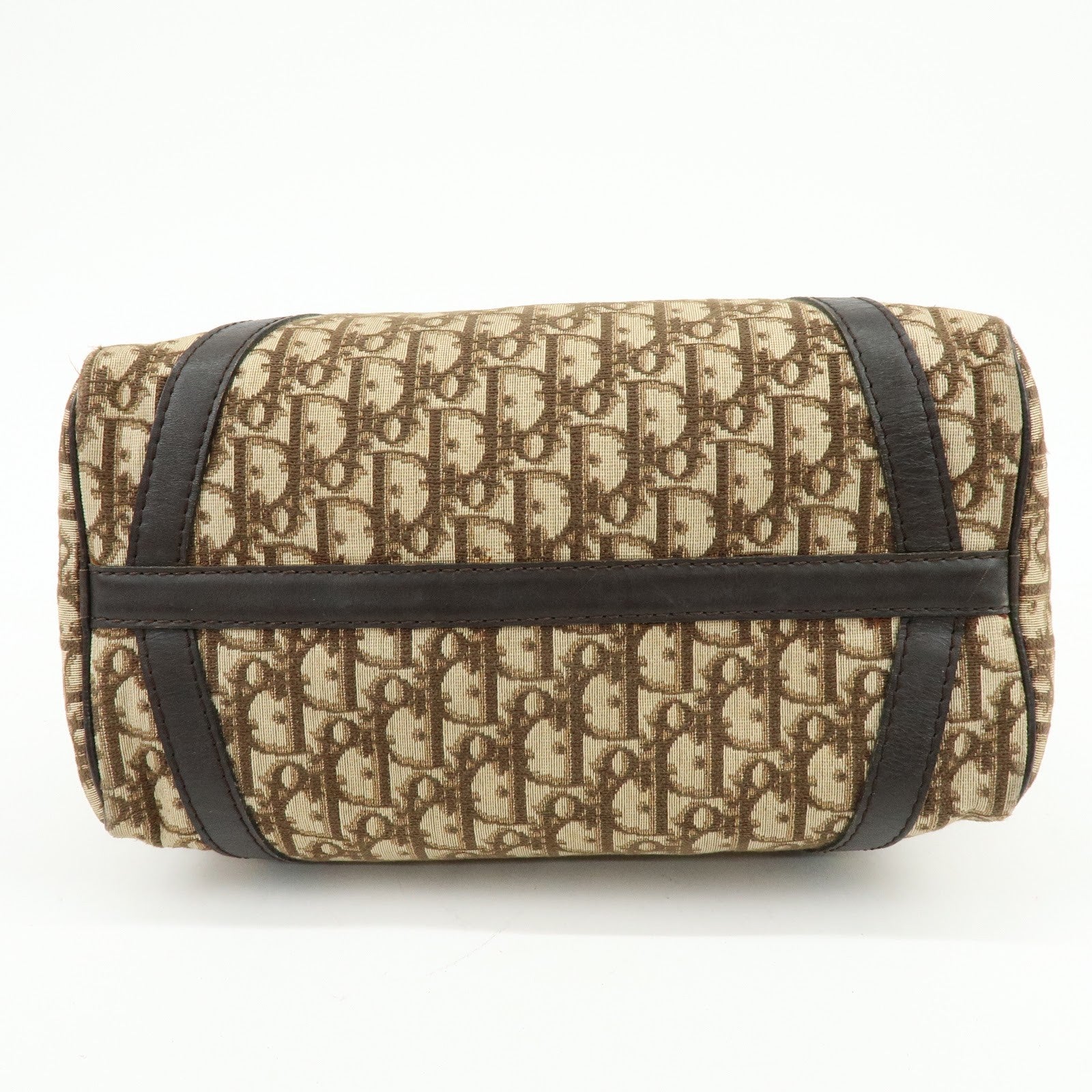 Christian Dior Trotter Jacquard Boston Bag - Brown, Jacquard Canvas and Leather