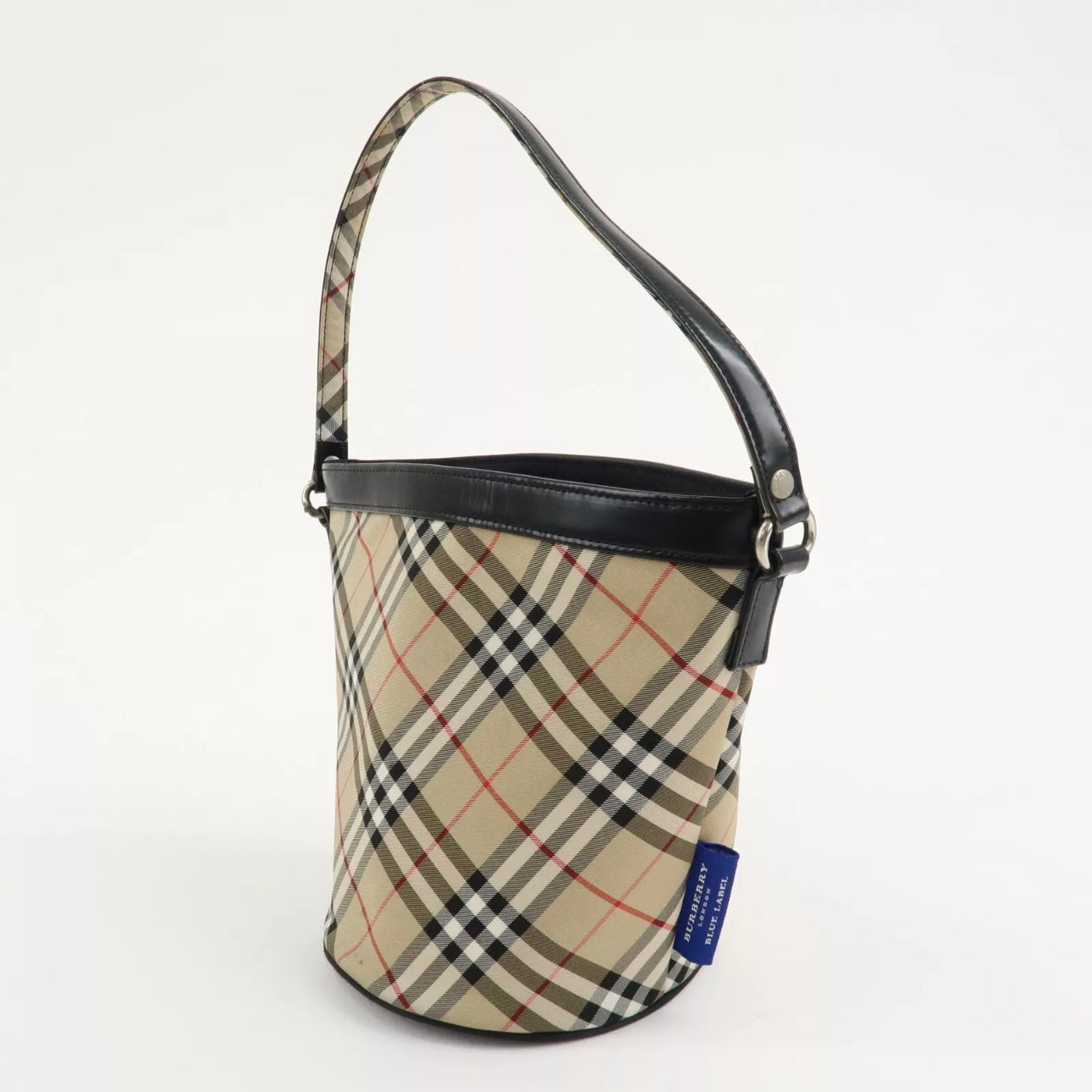 Burberry Canvas Leather Nova Check Shoulder Bag