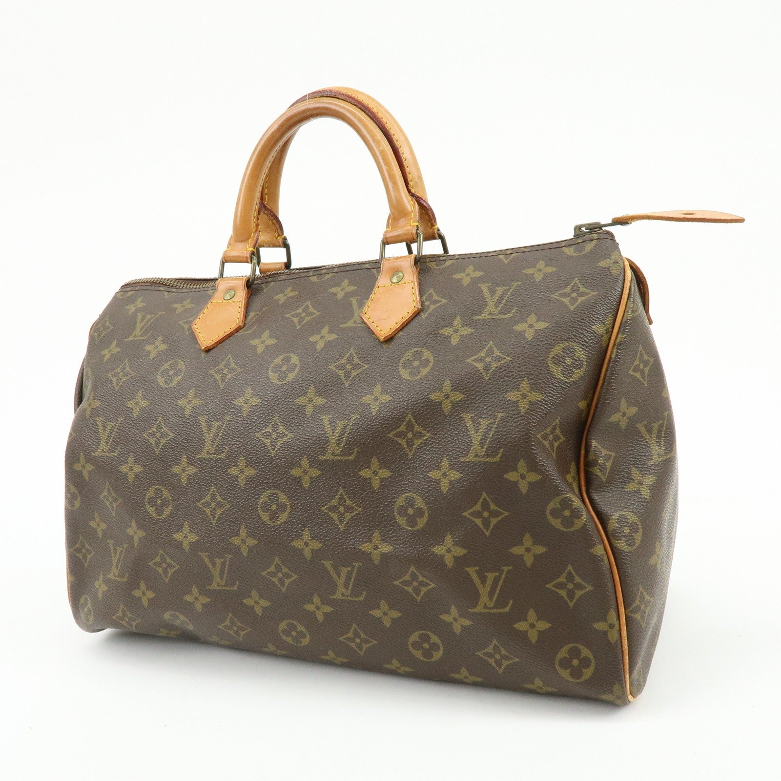Louis Vuitton Speedy 35 Handbag - Brown, Monogram Canvas, Leather