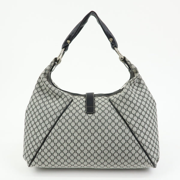 Celine Macadam Shoulder Bag - Grey, Canvas and Leather