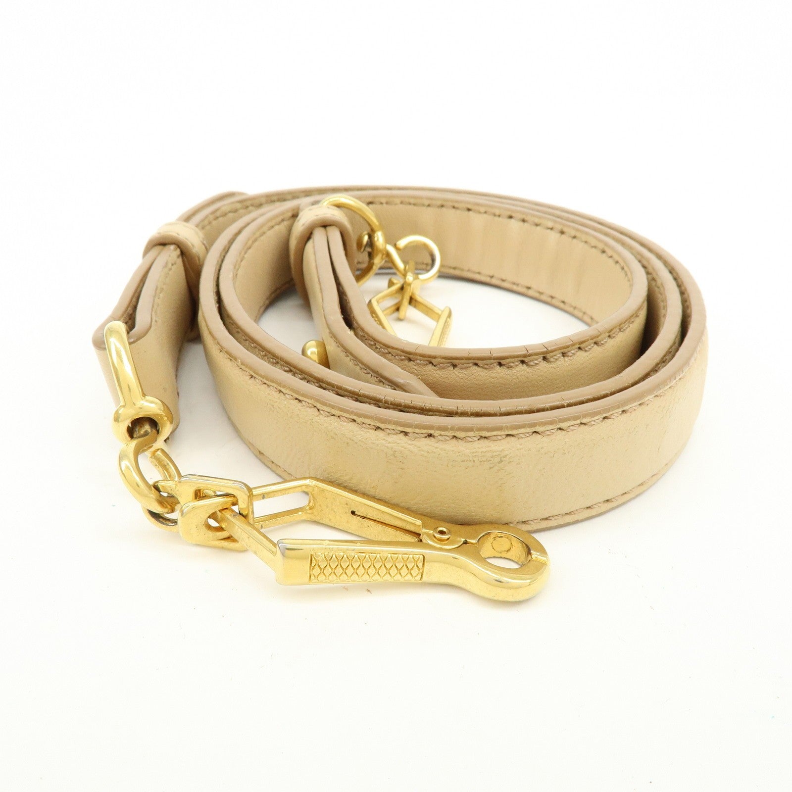 Miu Miu Matelasse 2Way Handbag - Beige, Leather 