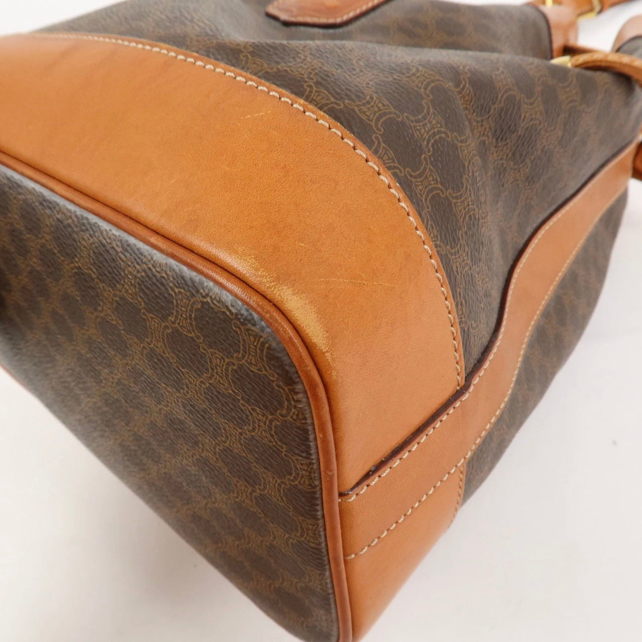 CELINE Macadam Bucket Drawstring Shoulder Bag