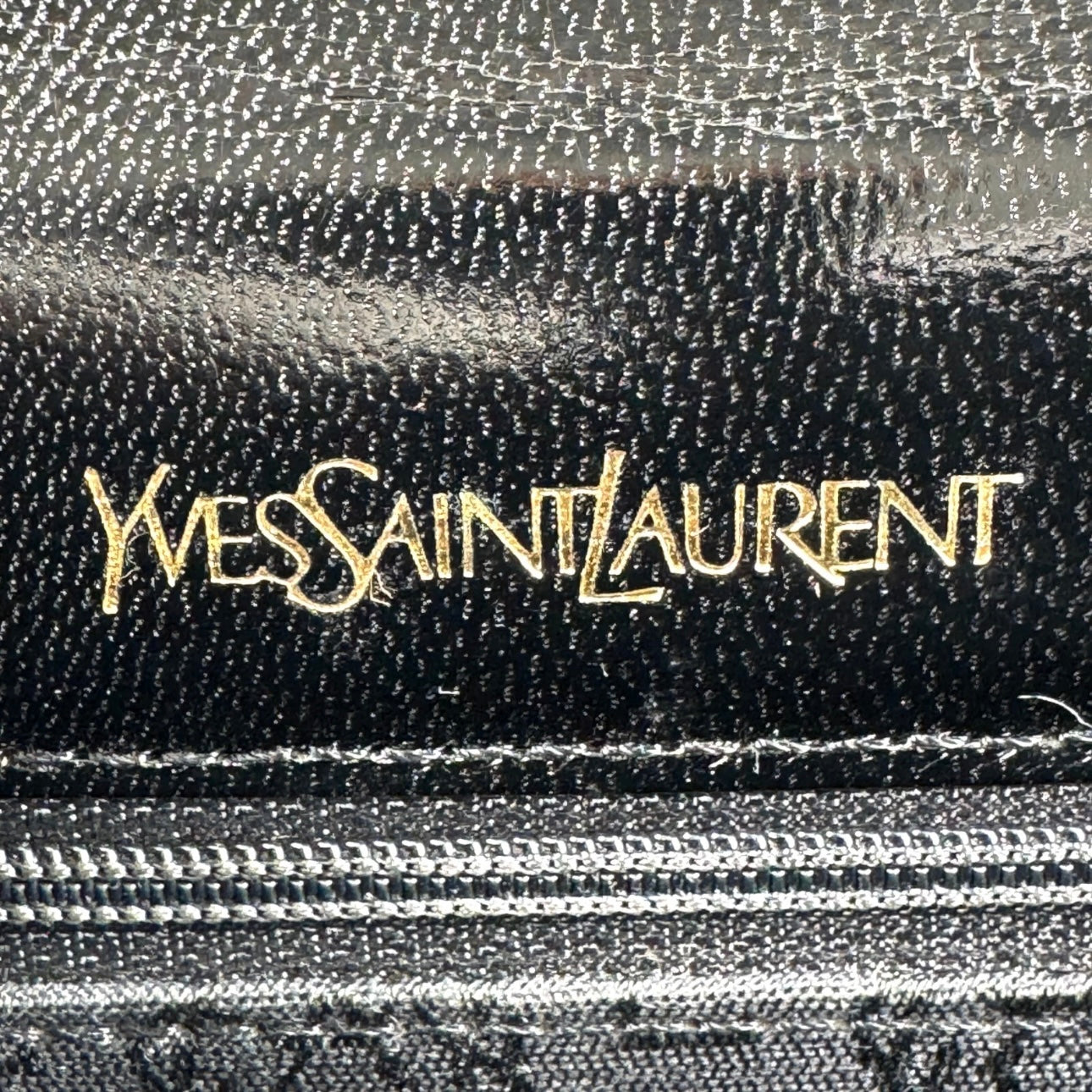 Yves Saint Laurent Shoulder Bag Leather Black Vintage YSL