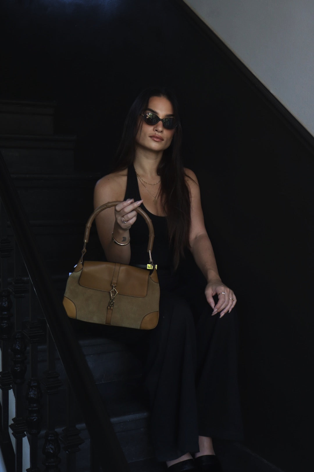 Gucci Shoulder Bag - Yellow Beige, Suede Leather