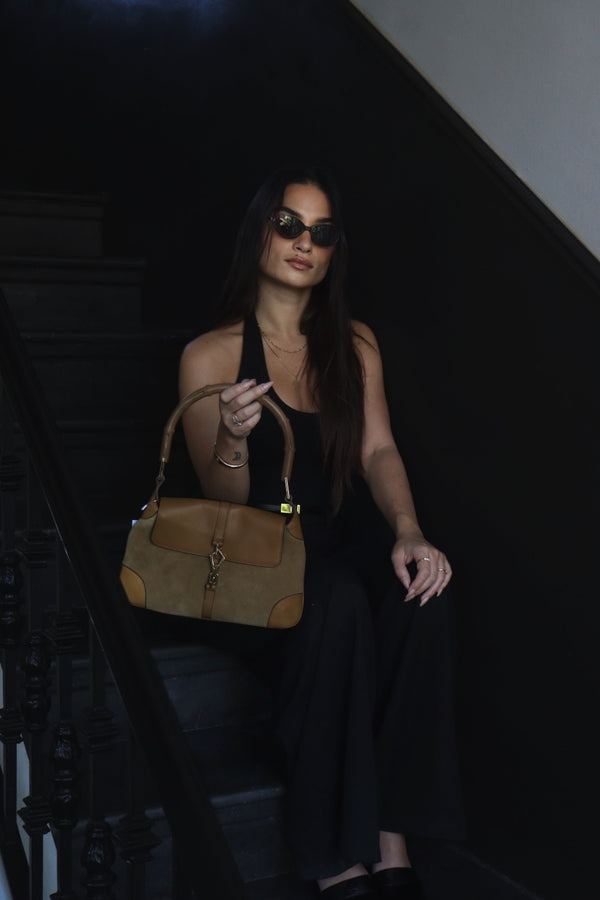 Gucci Shoulder Bag - Yellow Beige, Suede Leather