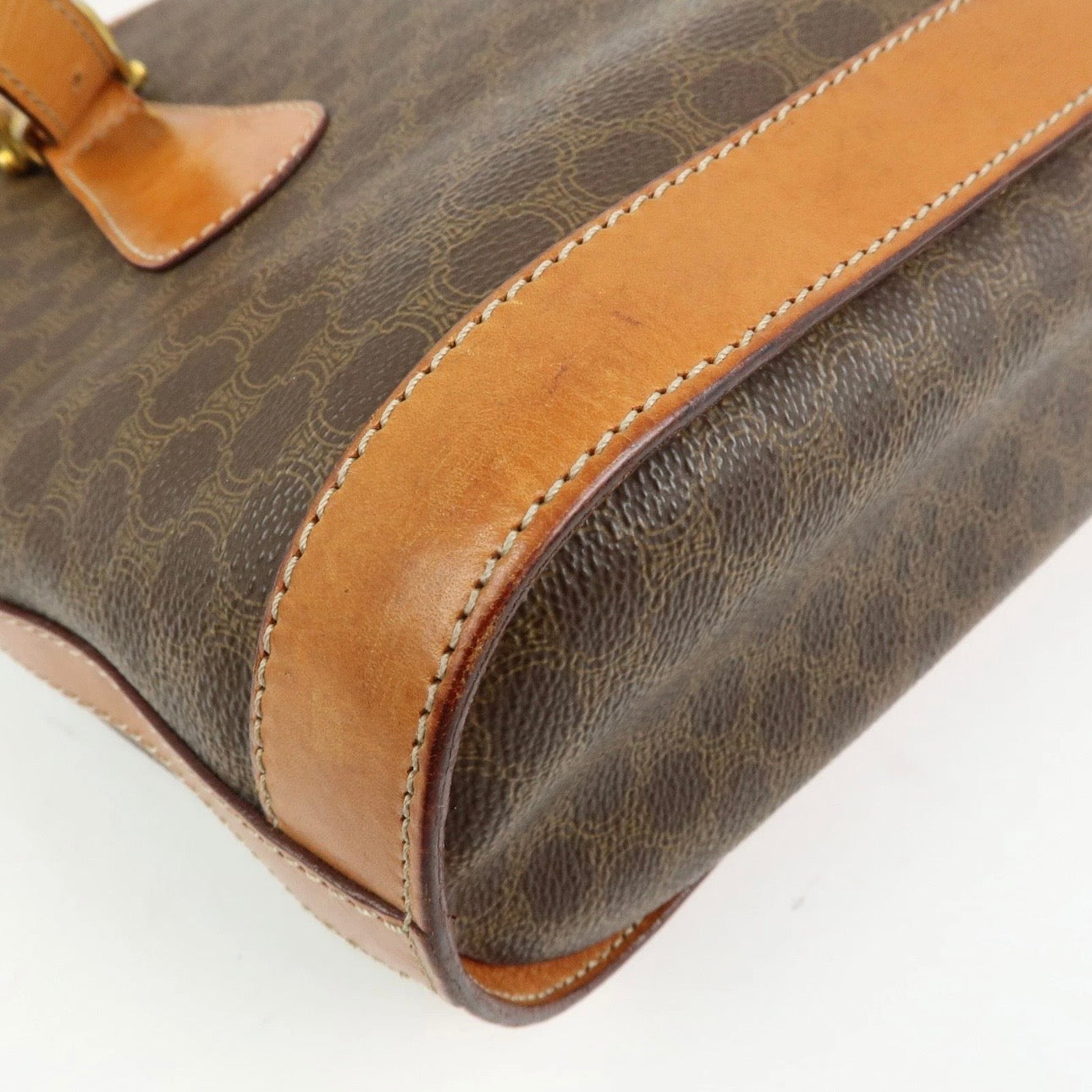 CELINE Macadam Tote Shoulder Bag Brown