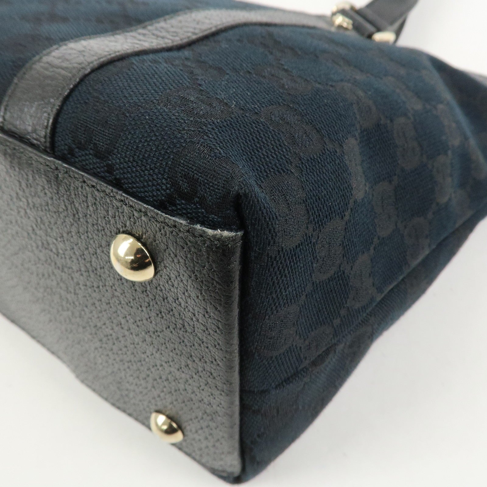 Gucci Abbey Tote Bag - Black, GG Canvas, Leather