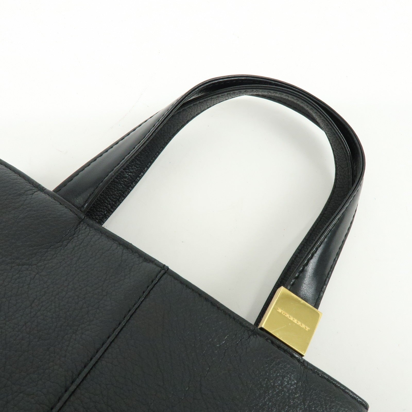 Burberry Mini Hand Bag - Black, Leather
