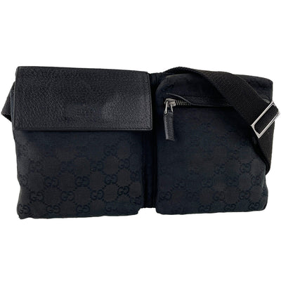 Gucci GG Waist Bag - Black, Canvas Fabric