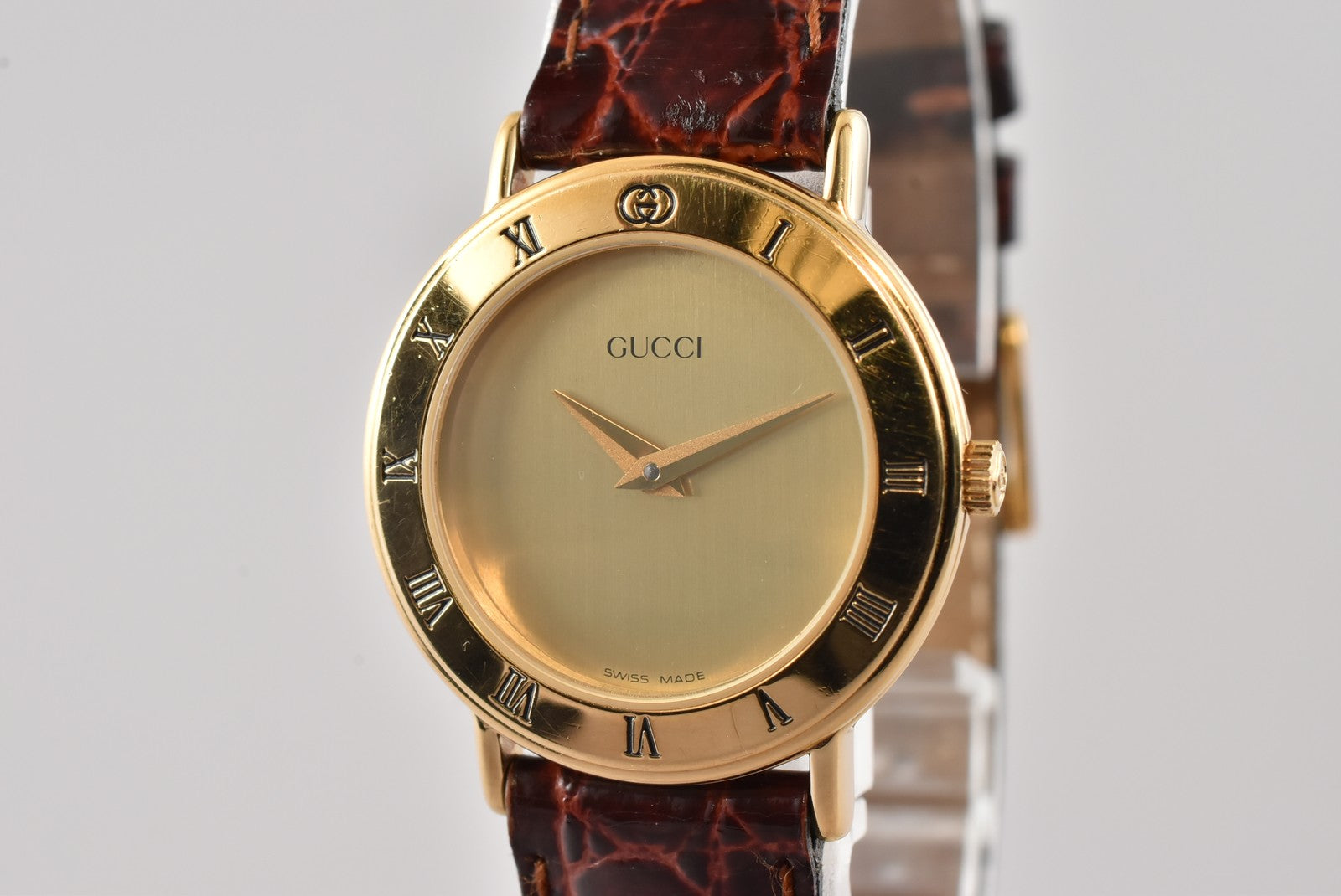 Gucci 3000.2.L Watch - Gold, Stainless Steel