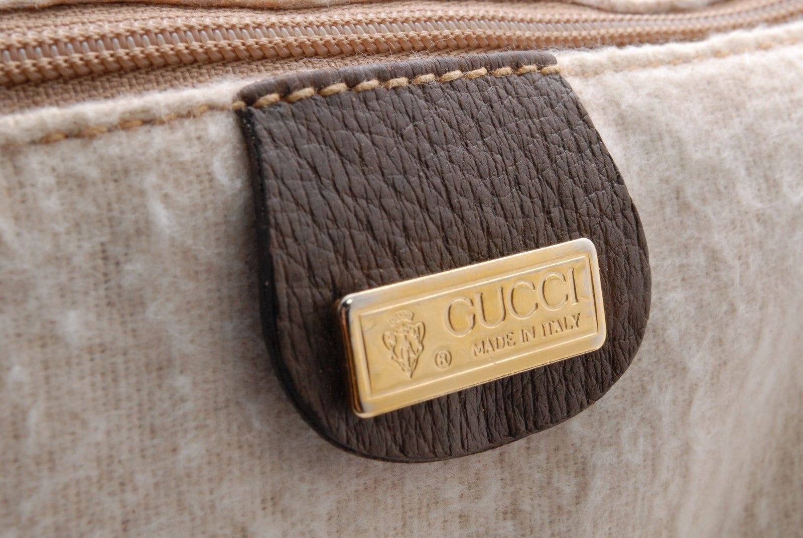 Gucci GG Supreme Drawstring Bag Shoulder Bag - Brown, PVC Leather
