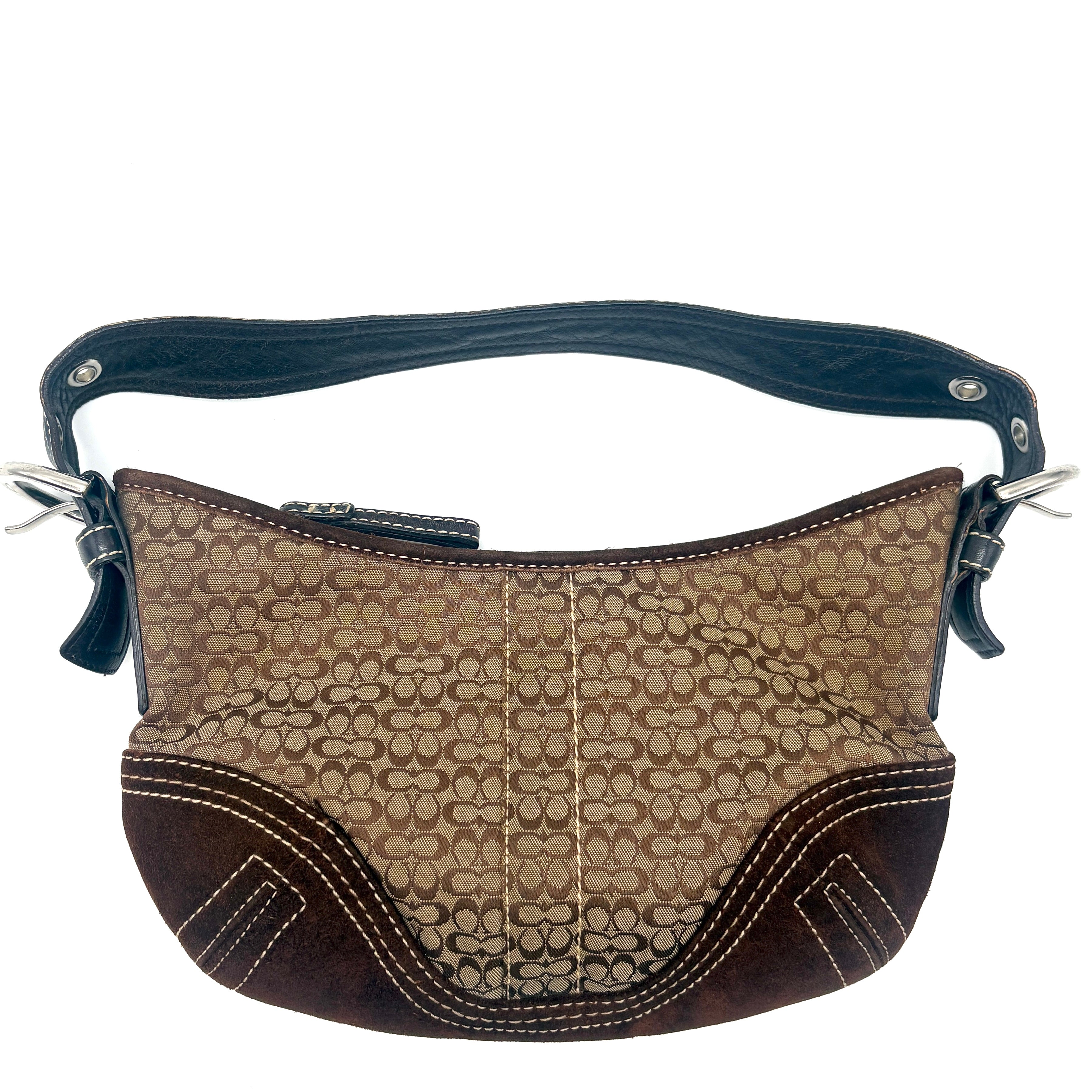 Coach Signature Suede Bag