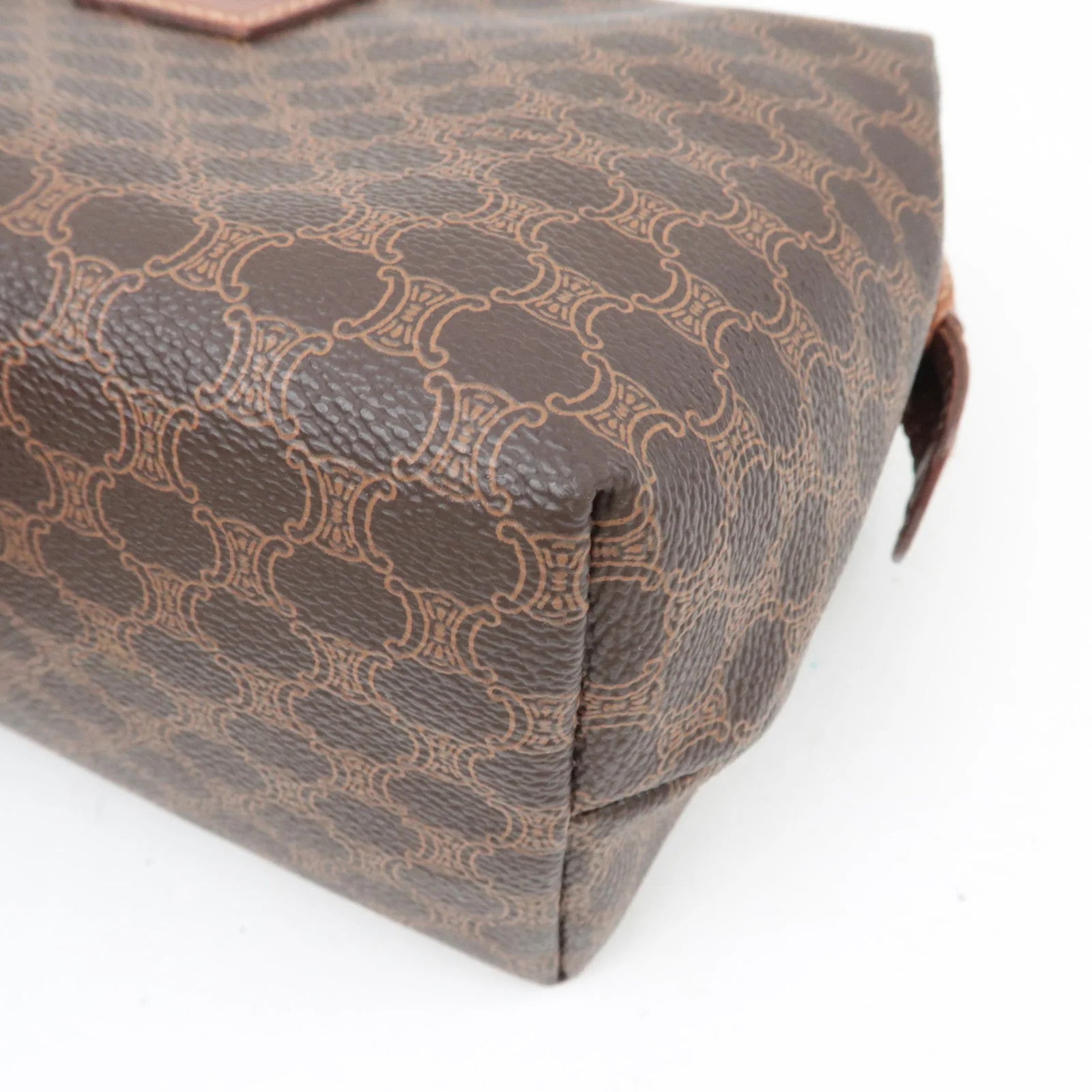 Celine Macadam Cosmetic Pouch - Brown, PVC Leather 