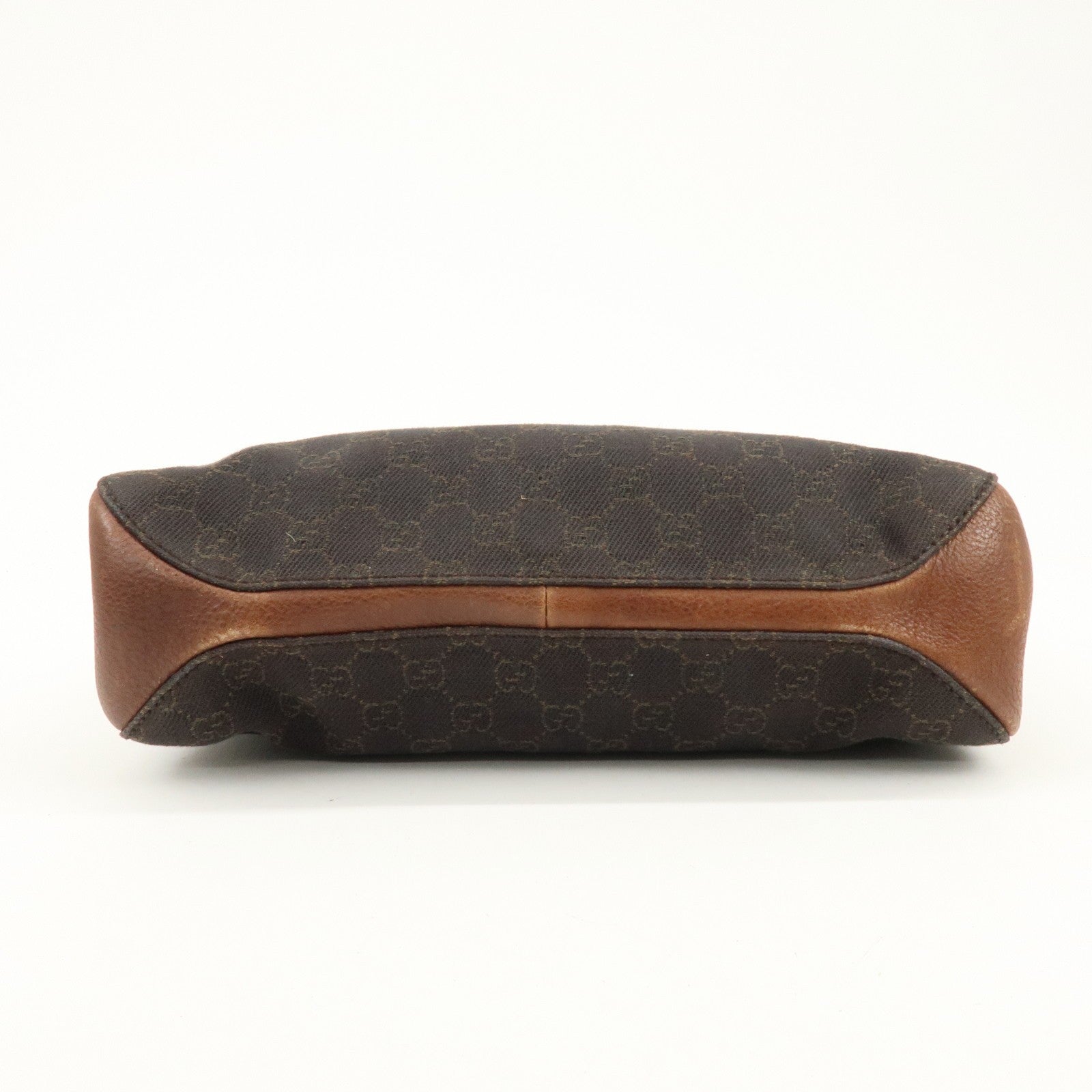 Gucci Denim Tote Bag - Brown, GG Canvas, Leather