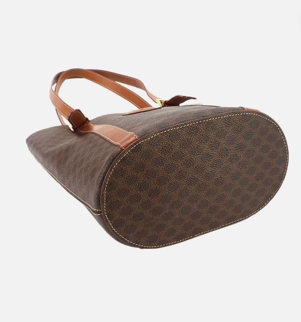 Celine Macadam Tote Bag - Brown, PVC, Leather