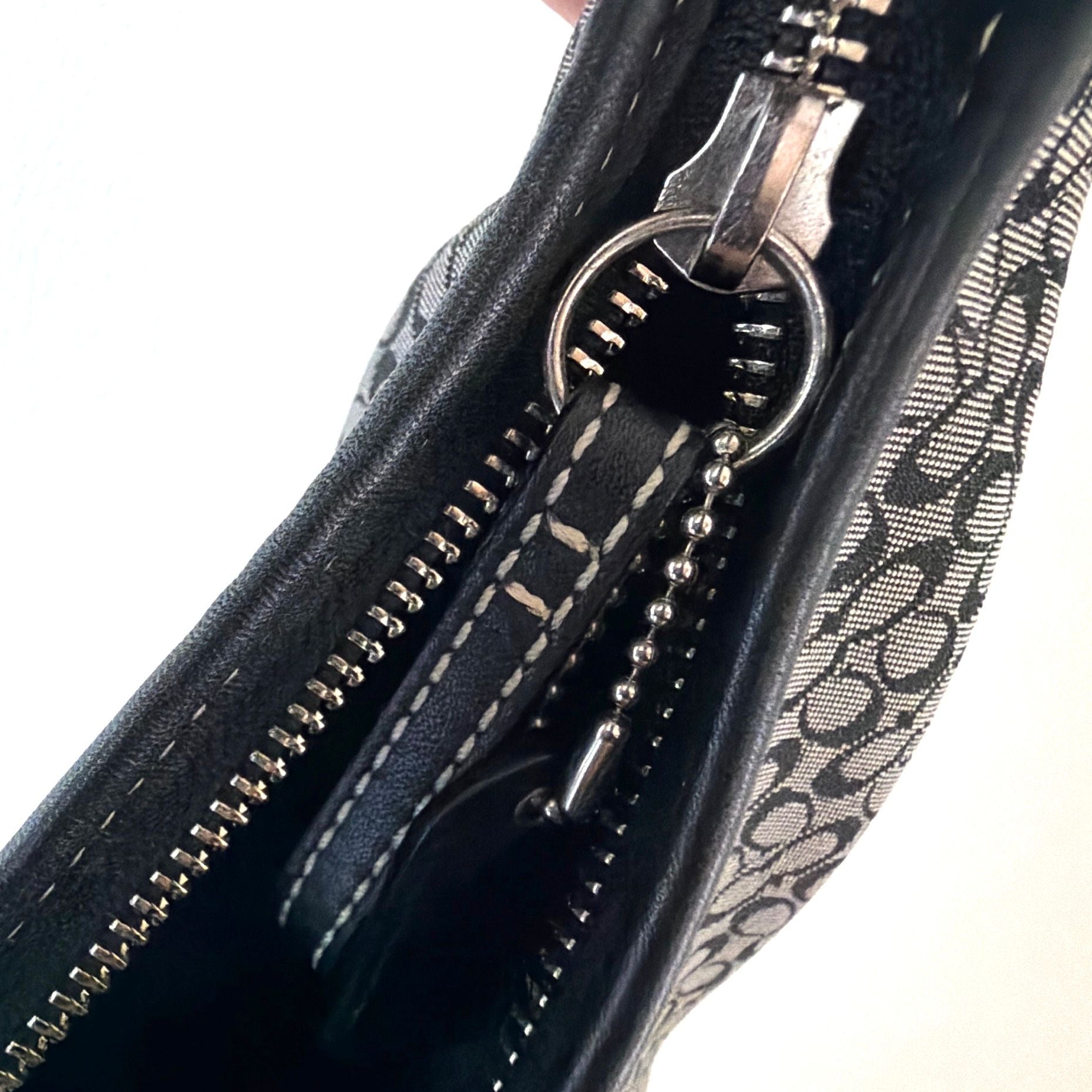 Coach Signature Black& Grey Shoulder Bag