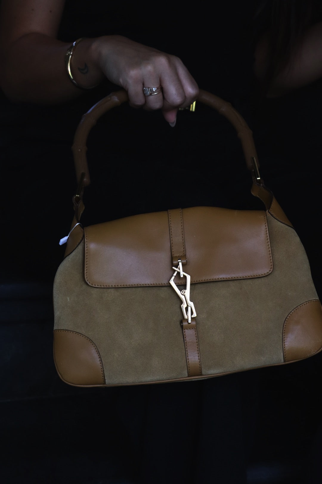 Gucci Shoulder Bag - Yellow Beige, Suede Leather