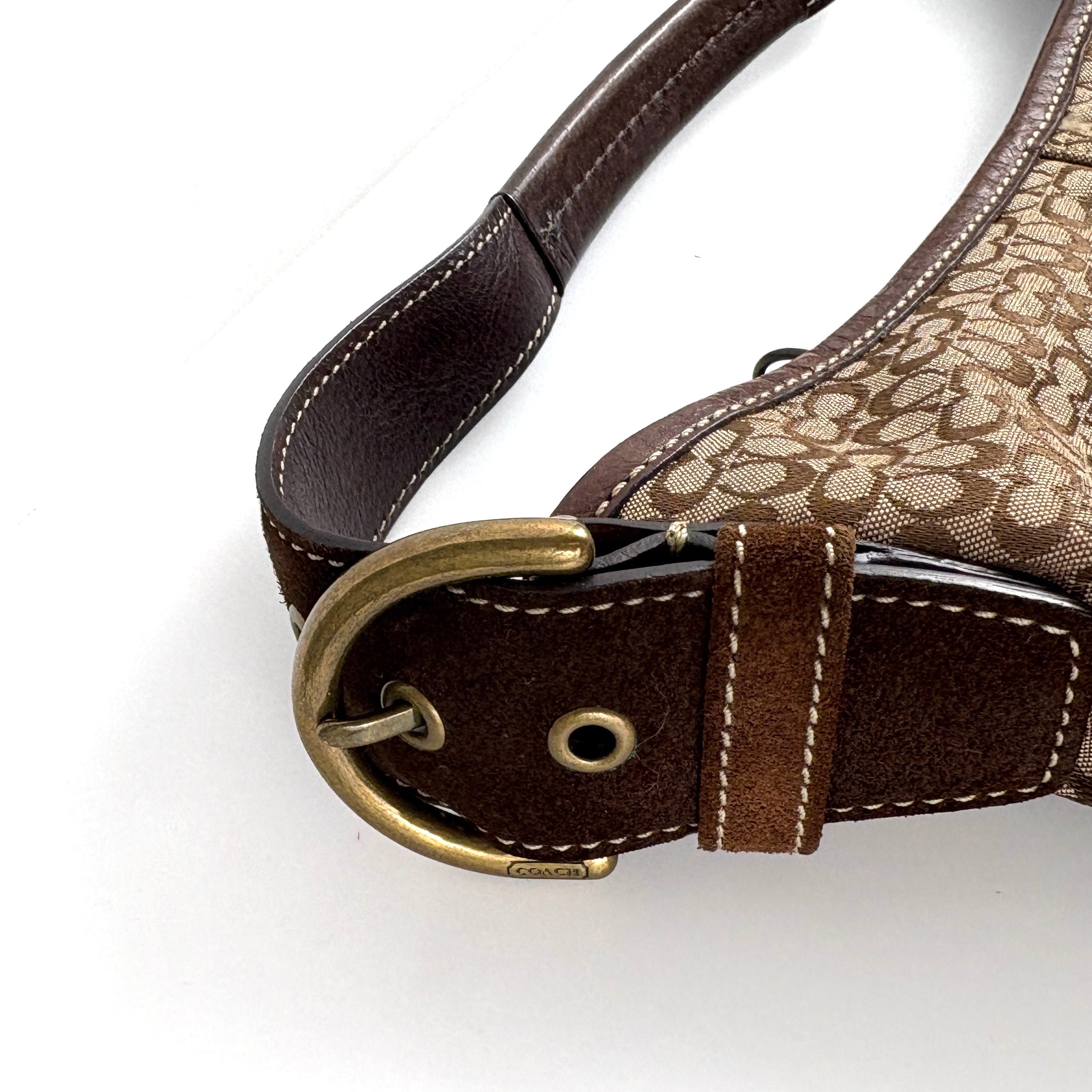 Coach Signature Suede Bag