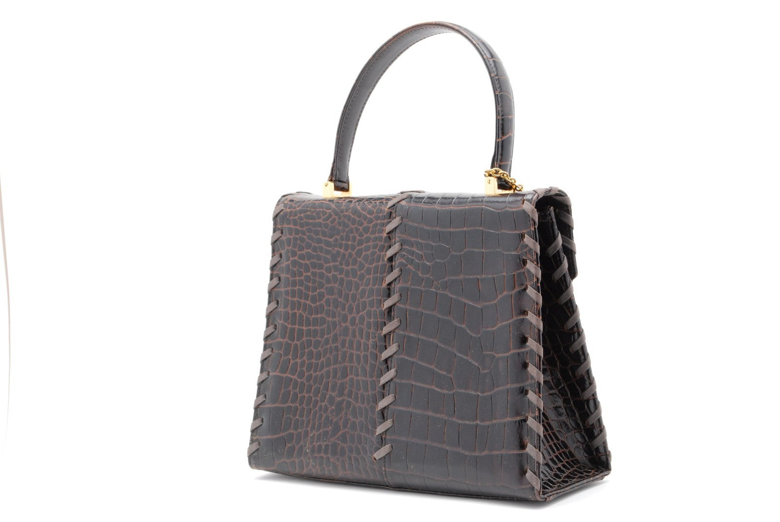Saint Laurent Yves Hand Tote Bag - Brown, Leather 