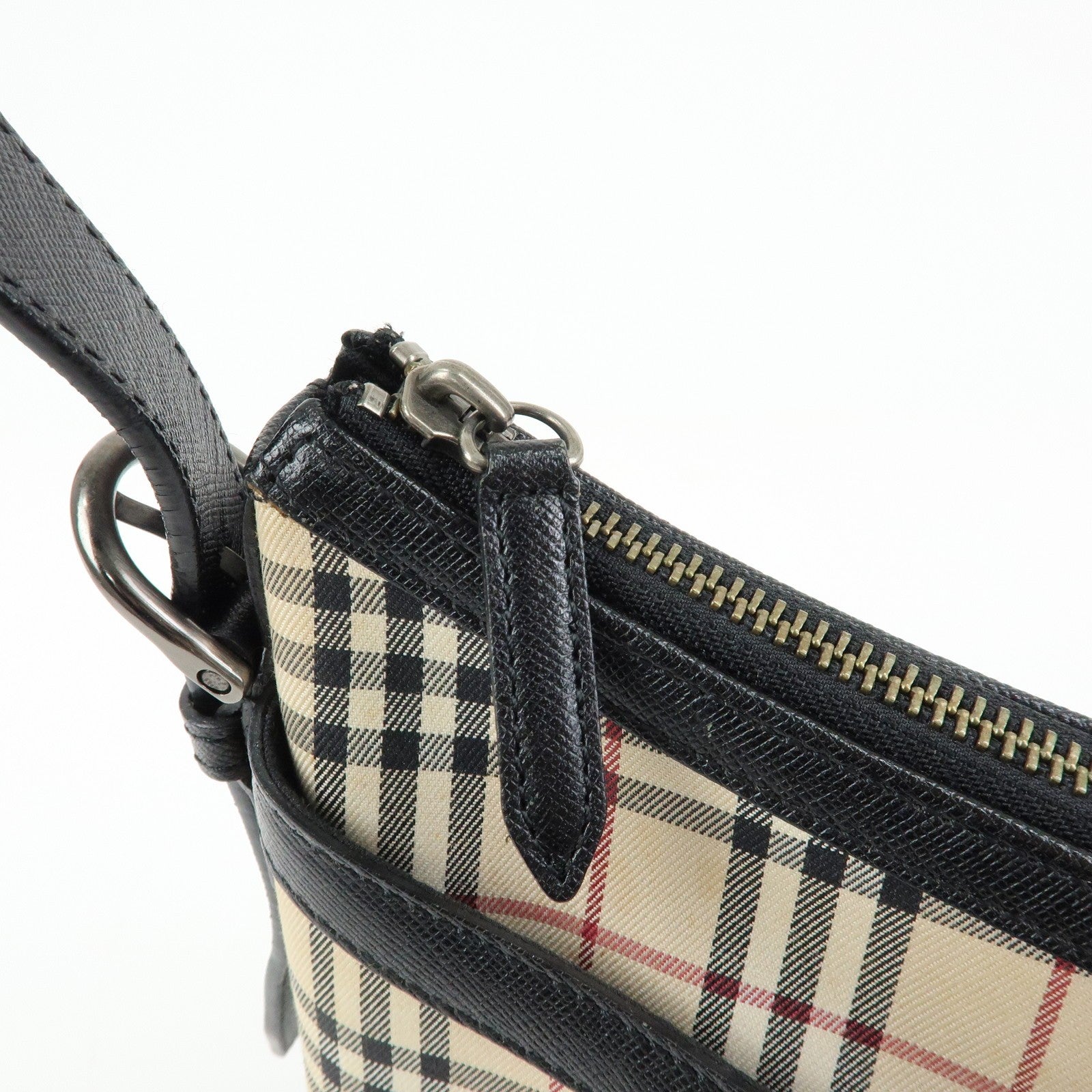 Burberry Nova Plaid Shoulder Bag - Beige, Canvas Leather