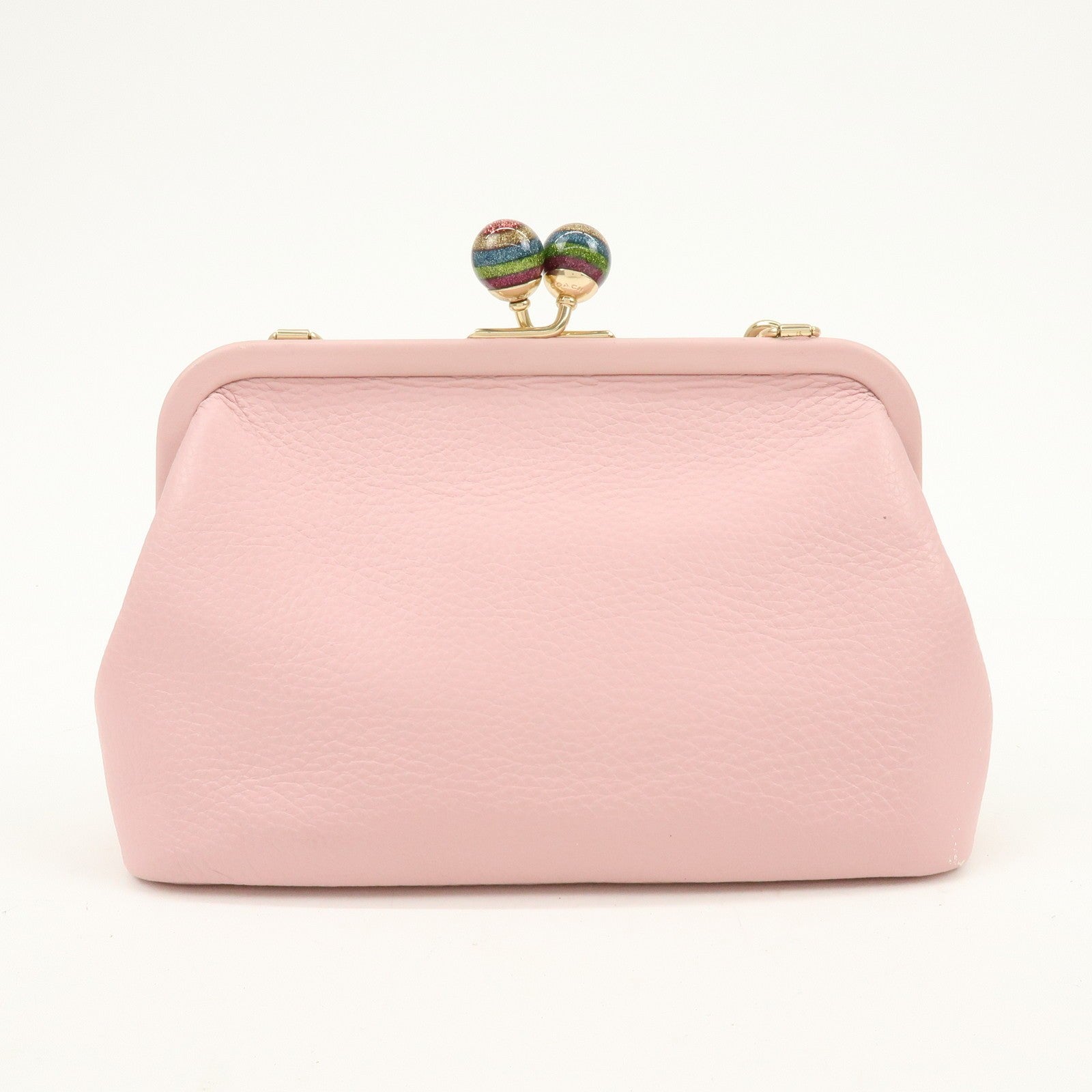 Coach Kiss Lock Chain Shoulder Bag - Pink, Leather