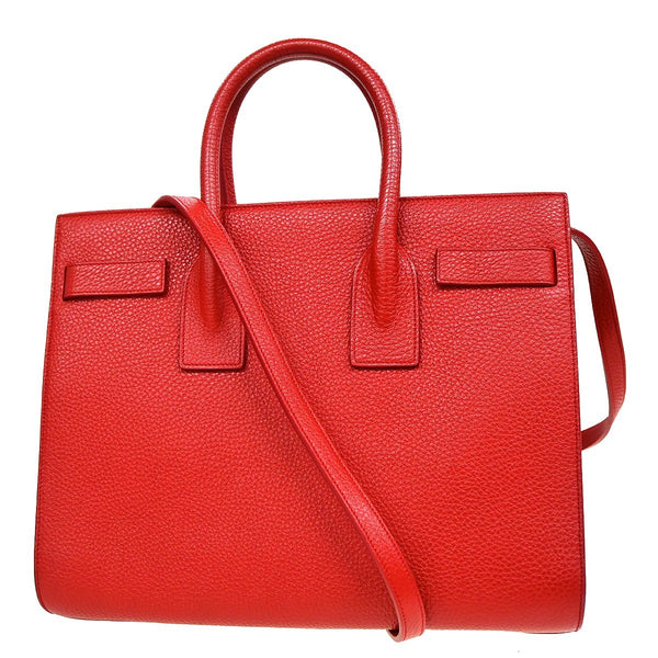 Saint Laurent Sac de Jour 2way Handbag - Red, Leather