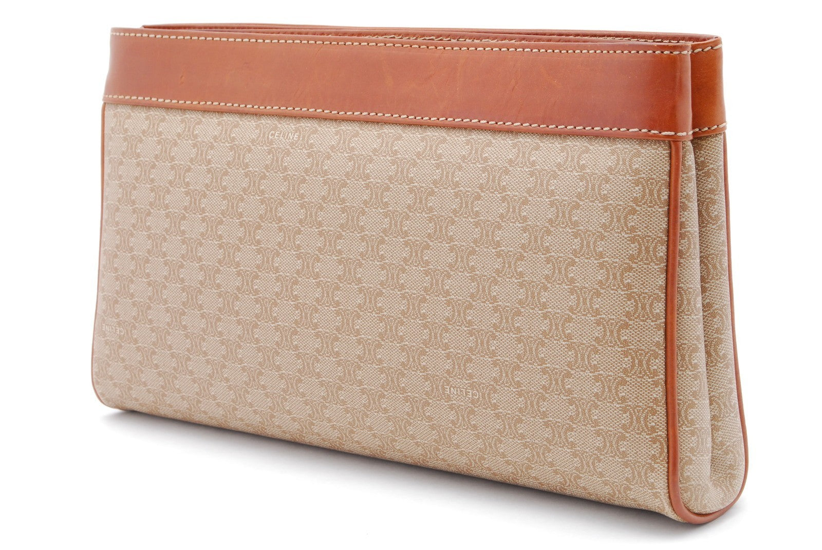 Celine Macadam Clutch Bag - Beige, PVC Leather 