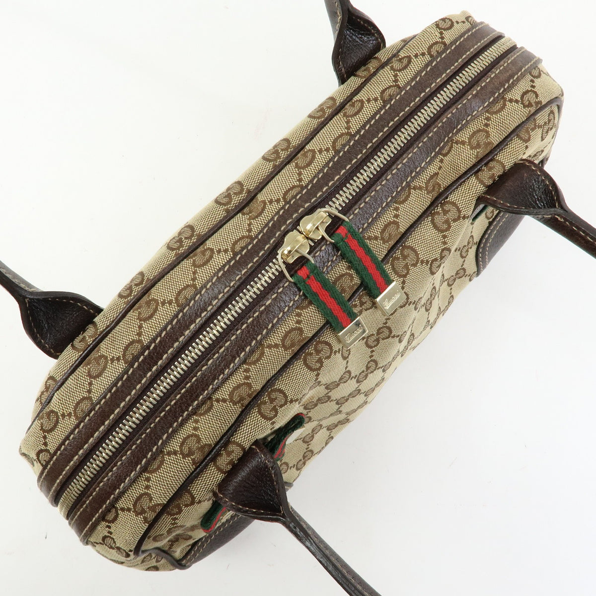 Gucci Sherry Boston Bag - Beige, GG Canvas, Leather