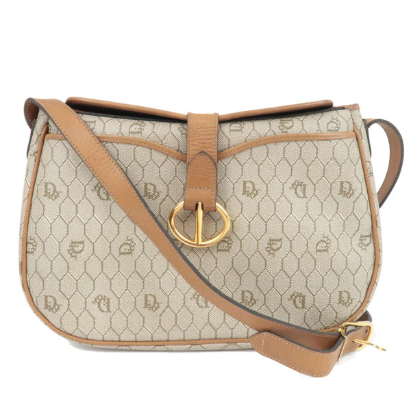 Christian Dior Honeycomb Shoulder Bag - Beige Brown, PVC Leather 