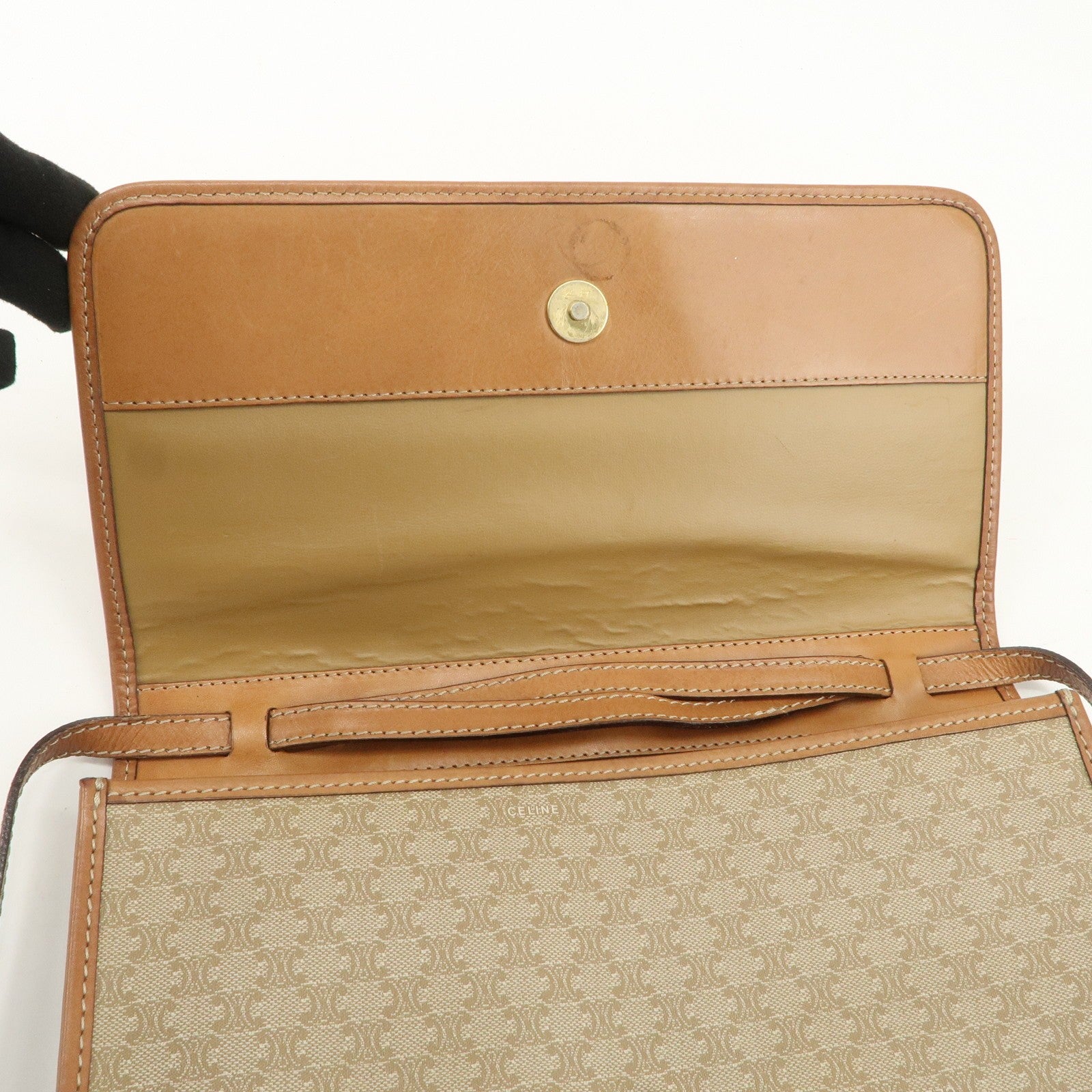 Celine Macadam 2Way Shoulder Bag - Beige, Leather
