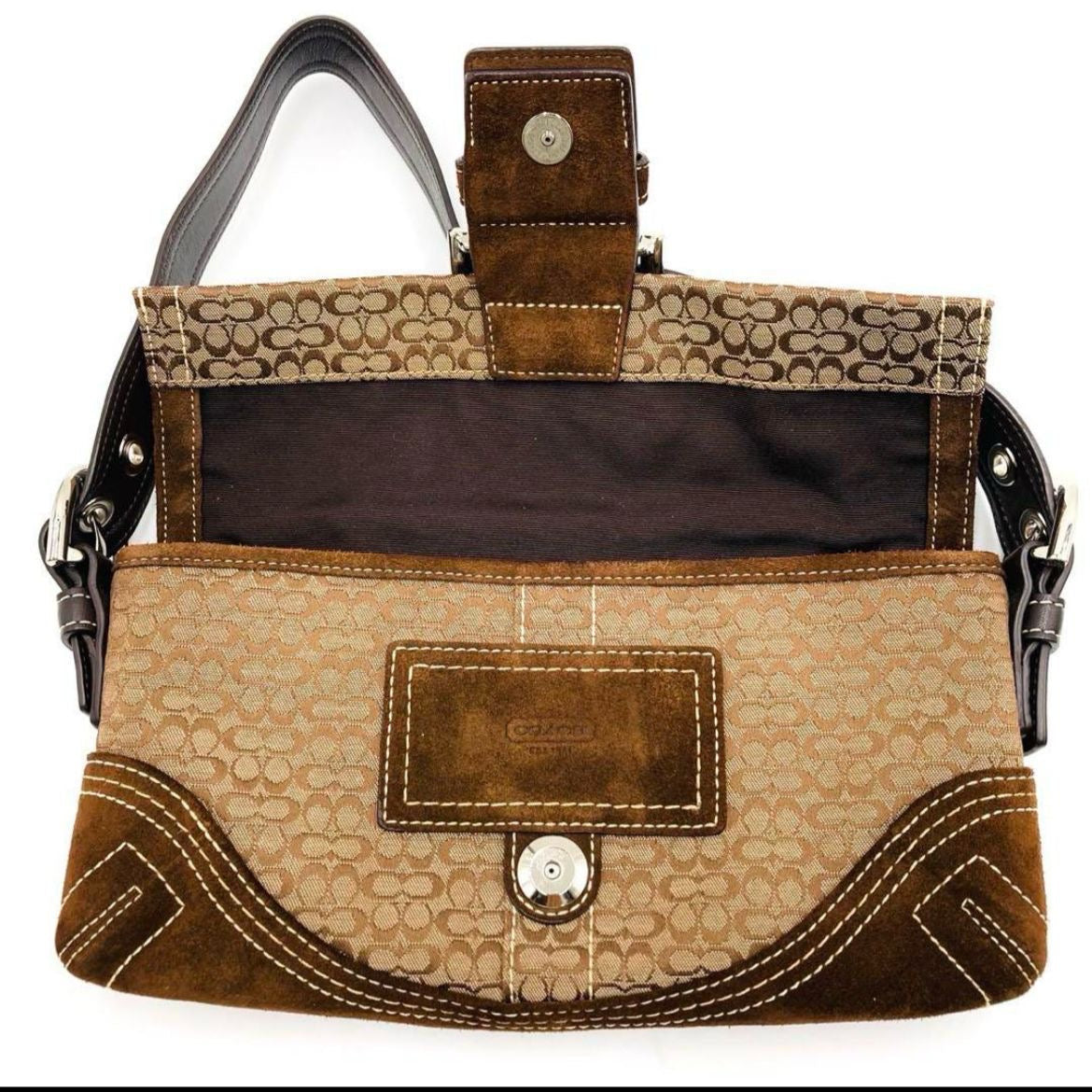 Coach Signature Suede Bag
