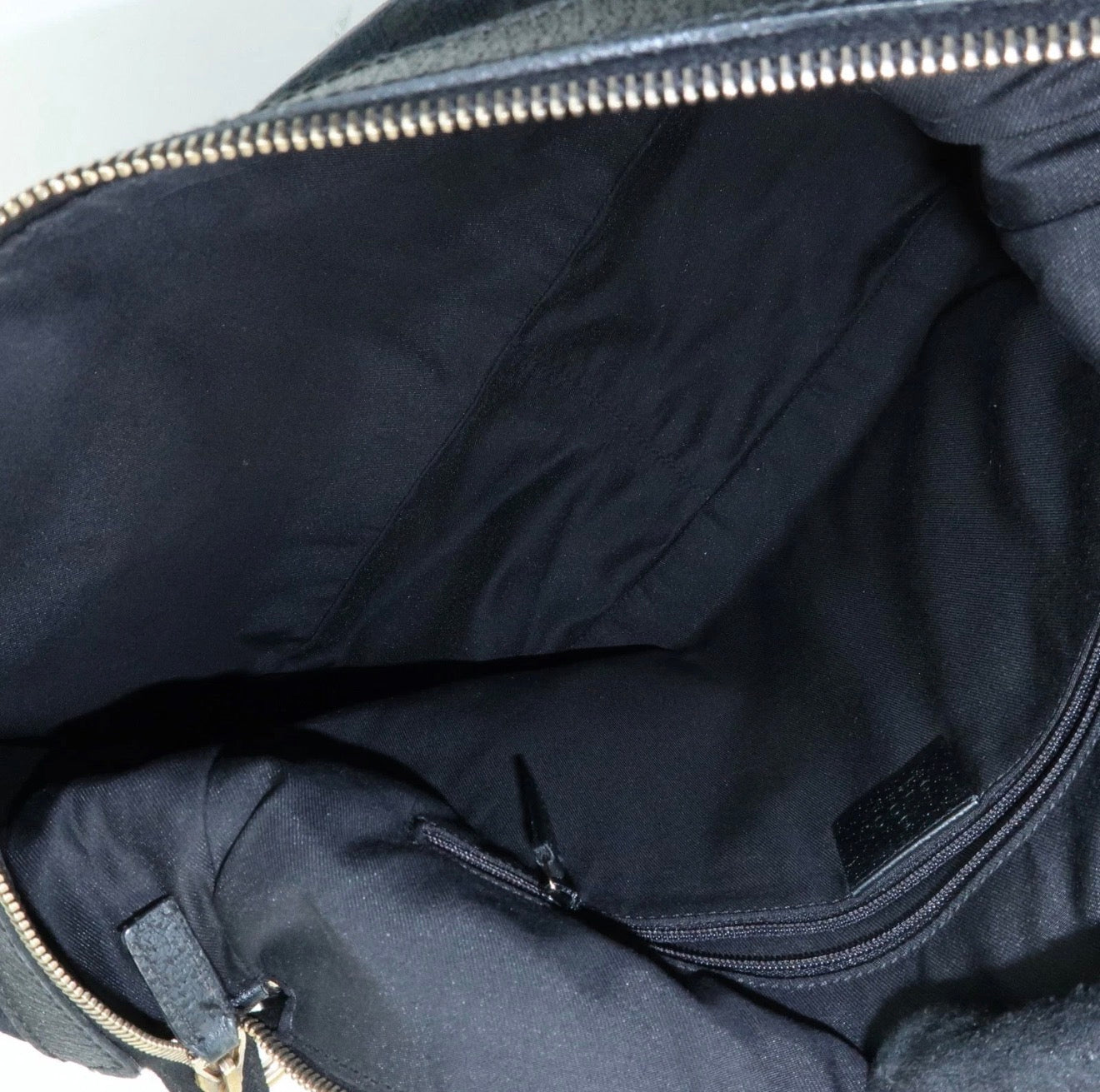 Gucci Shoulder Hand Bag - Black, GG Canvas, Leather