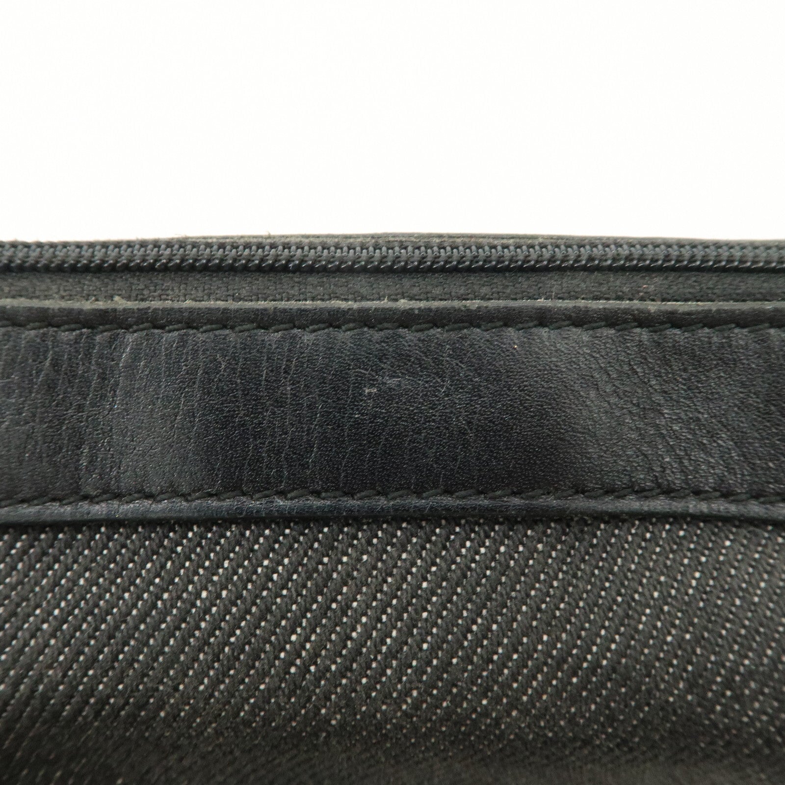 Gucci Sherry Accessory Pouch - Black, Canvas, Leather 