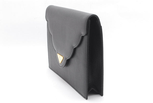 Saint Laurent Yves Clutch Bag - Black, Leather 
