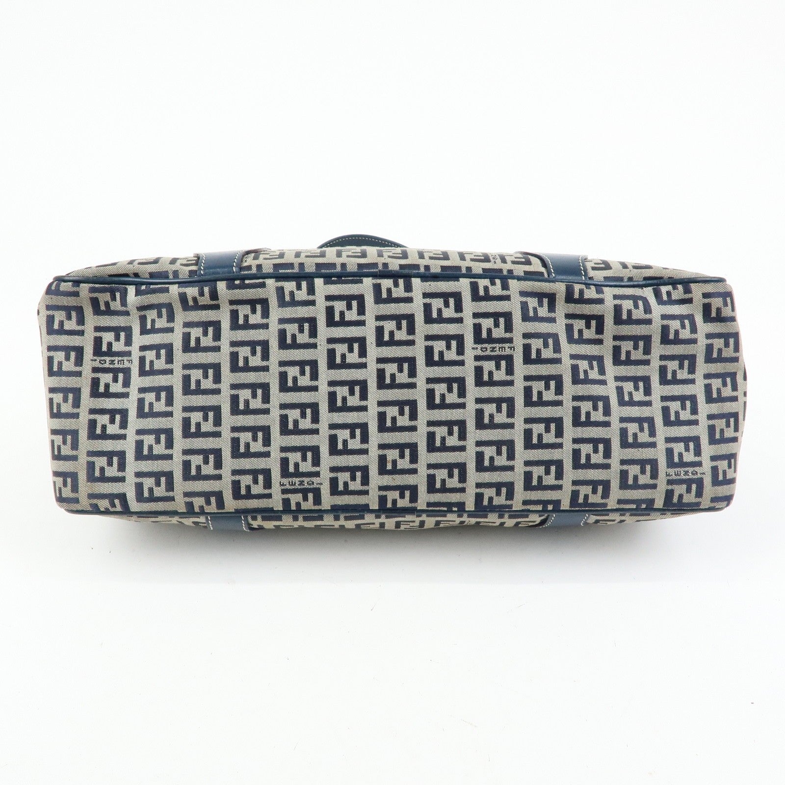 Fendi Zucchino Tote Bag - Navy, Canvas and Leather