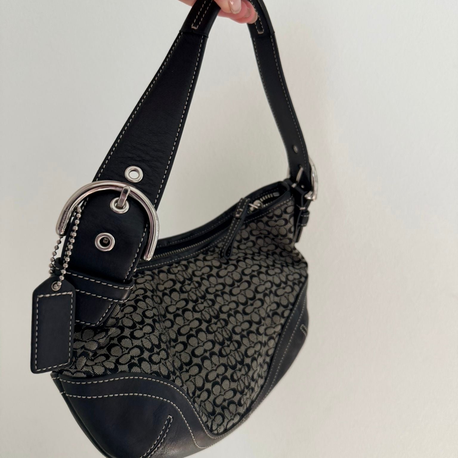 Coach Signature Black& Grey Shoulder Bag