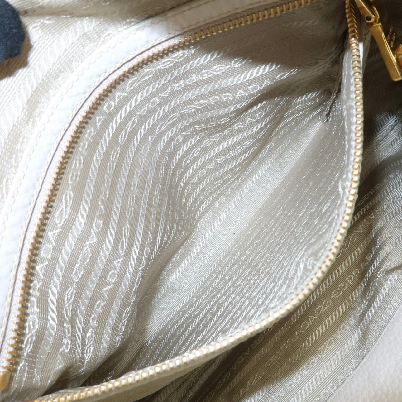 Prada Boston Hand Bag - Ivory, Leather