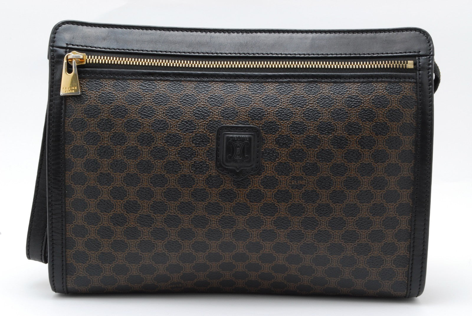 Celine Macadam Clutch Bag - Black, PVC Leather