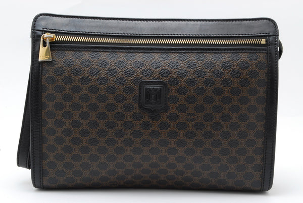 Celine Macadam Clutch Bag - Black, PVC Leather
