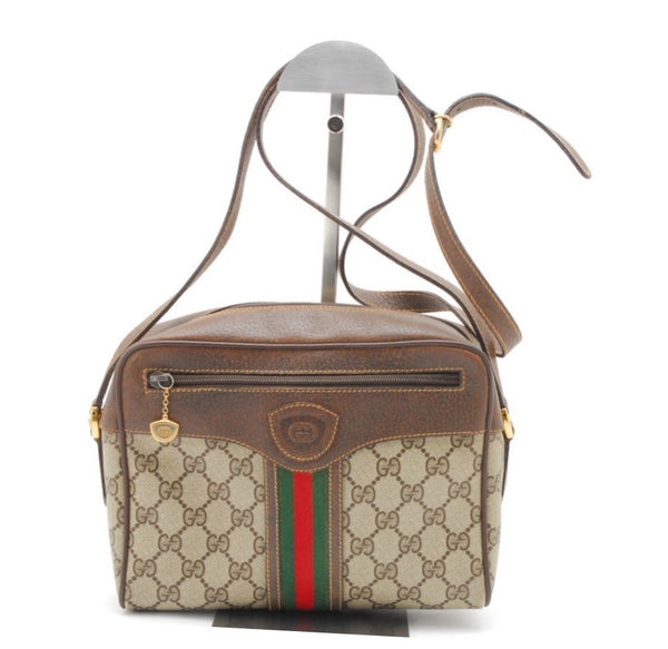 Gucci Sherry Line GG Vintage Shoulder Bag - Brown, PVC Leather