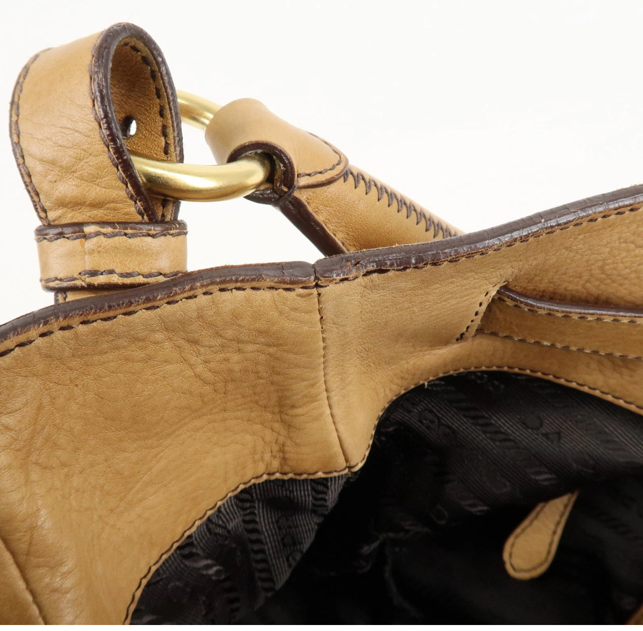 Prada Leather One Shoulder Bag - Brown, Leather