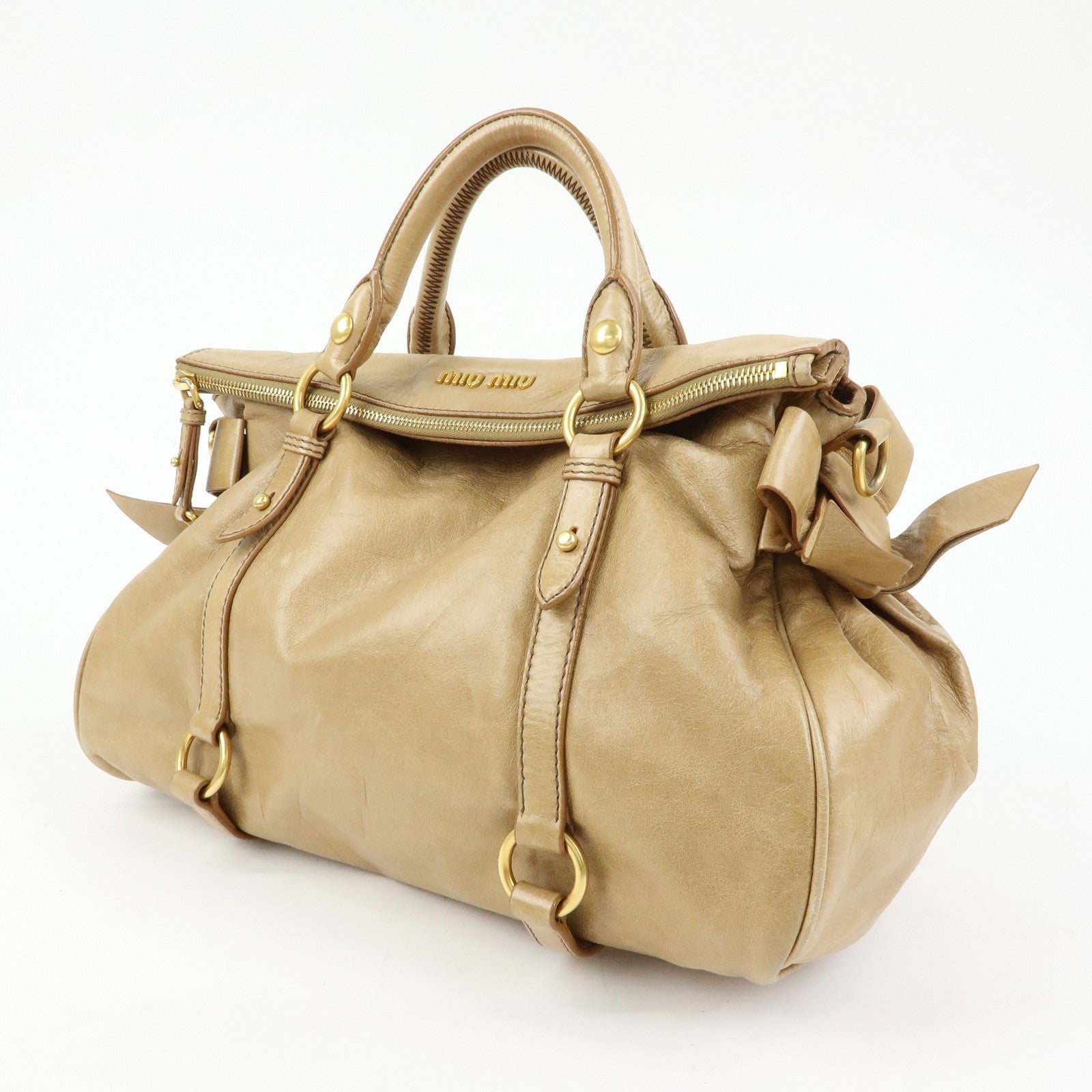 Miu Miu Handbag - Beige, Leather