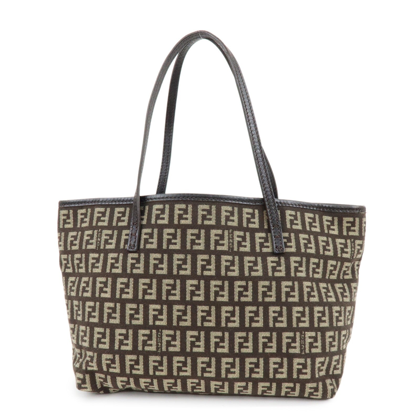 Fendi Tote Bag - Brown, Canvas and Leather