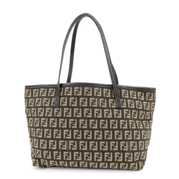 Fendi Tote Bag - Brown, Canvas and Leather