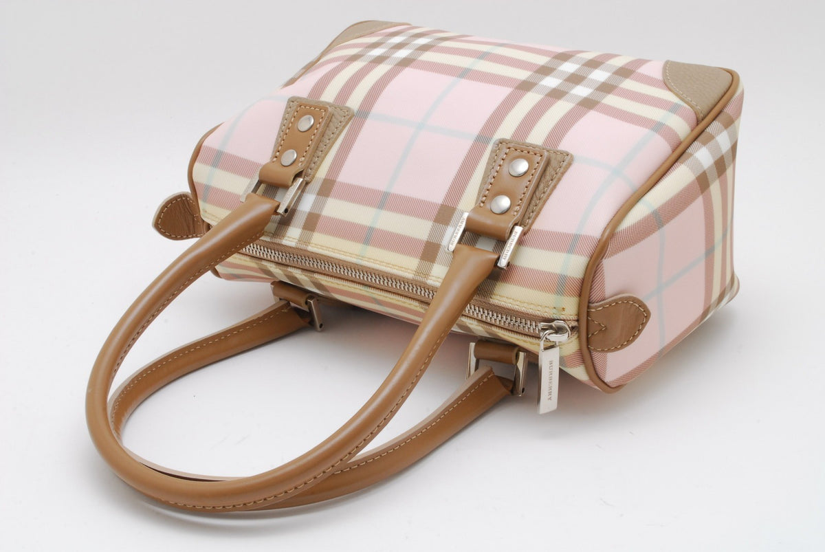 Burberry Nova Mini Boston Handbag - Red, Patent Leather