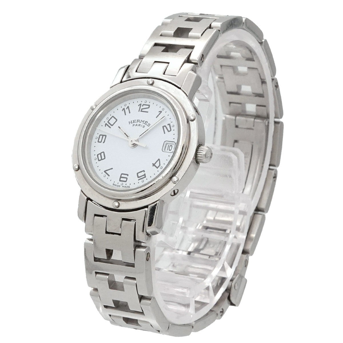 Hermès Clipper CL4 210 Watch - White, Stainless steel