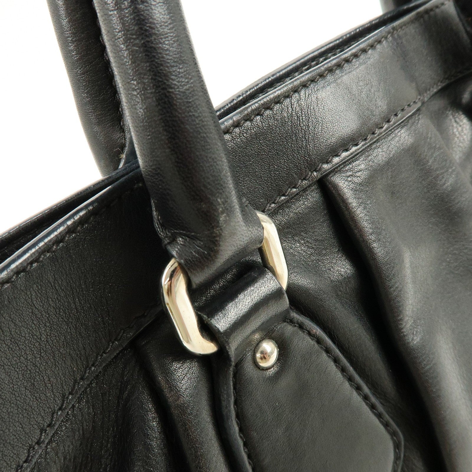 Prada 2Way Bag Hand Bag - Black, Leather