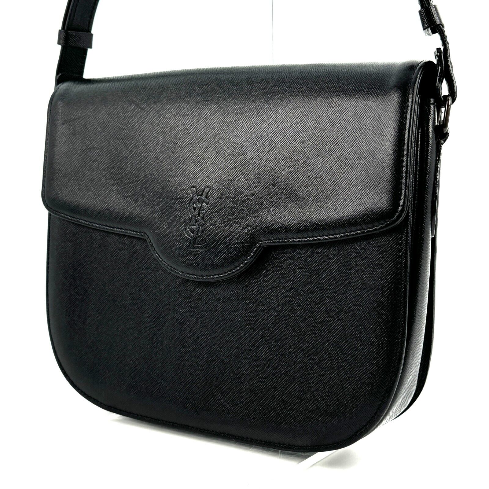 Saint Laurent YSL Shoulder Bag - Black, Leather