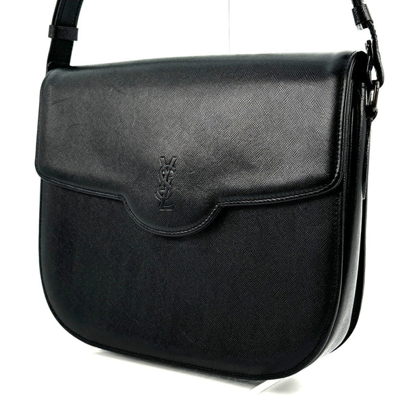 Saint Laurent YSL Shoulder Bag - Black, Leather 