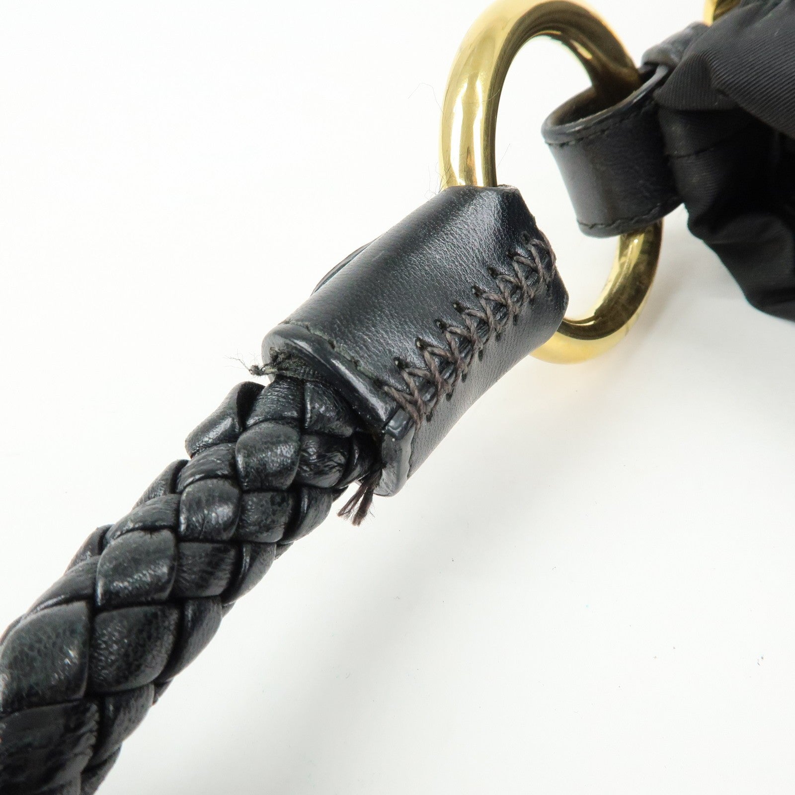 Prada Ribbon Shoulder Bag - Black, Nylon and Leather